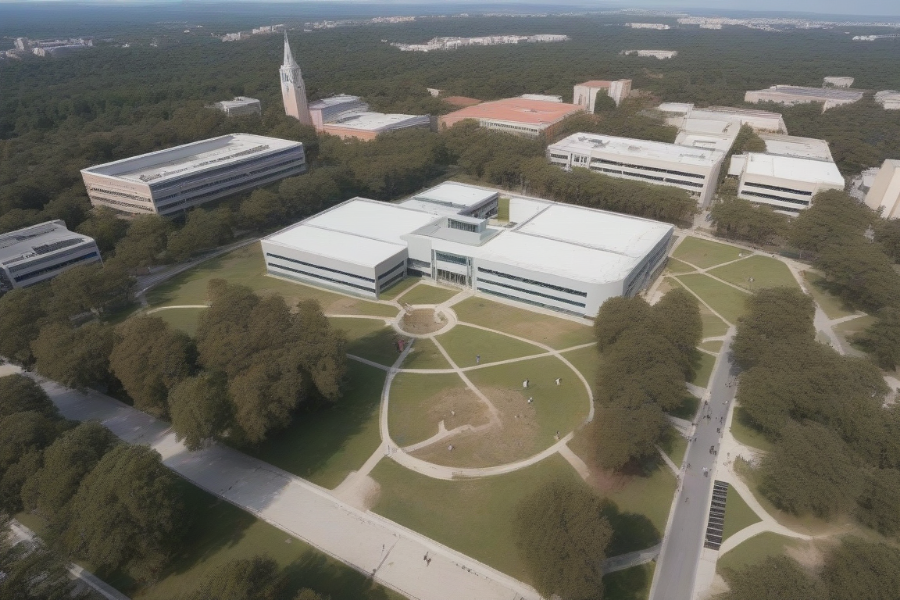 Campus de una facultad de veterinaria visto desde el aire